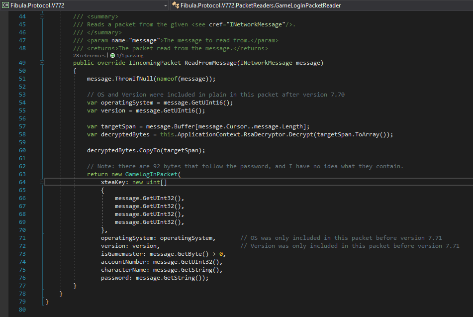 Image of a packet reader.